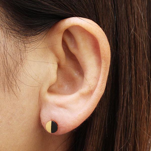 ピアス オニキスピアス オニキス スタッドピアス k10 10k 10金