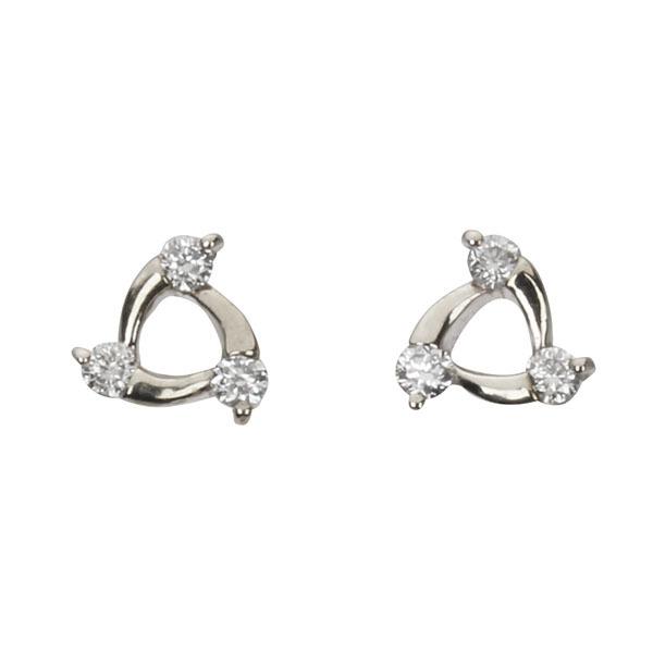 ダイヤモンド ピアス ダイヤピアス スタッドピアス 18金 k18 18k ホワイトゴールド ペア シンプル 送料無料 4月誕生石 プレゼント ギフト ご褒美 自分買い puの画像
