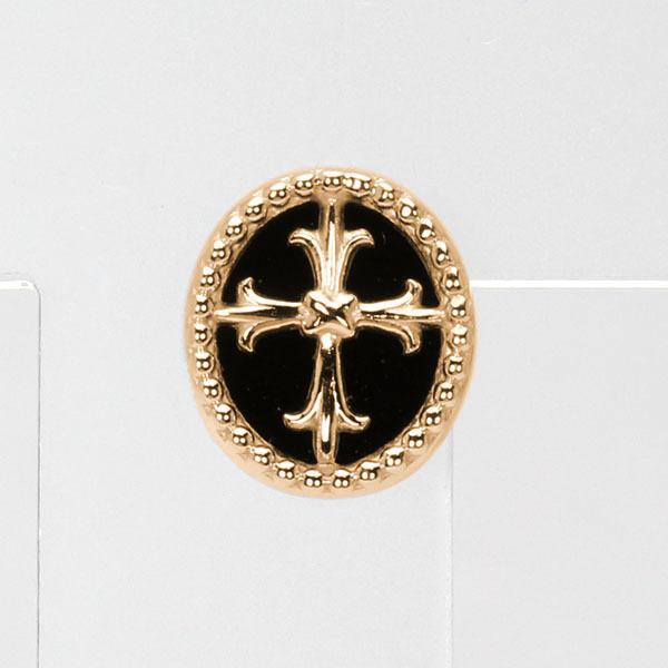 ピアス オニキス オニキスピアス 片耳用 スタッドピアス k18 ピンク
