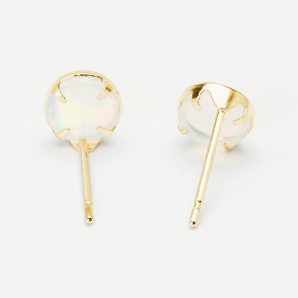 オパール ピアス スタッドピアス k18 イエローゴールド 18金 18k 10月