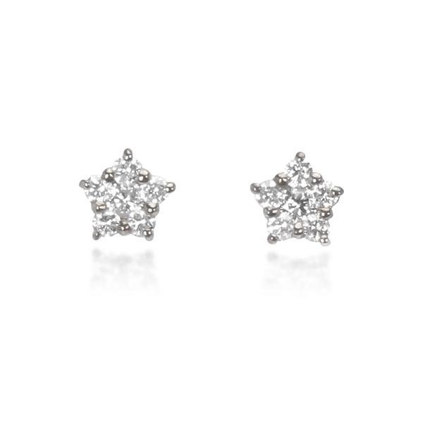 ピアス ダイヤモンドピアス ダイヤモンド 星 スター スタッドピアス pt900 プラチナ メンズ 送料無料 プレゼント ギフト ご褒美 自分買い puの画像