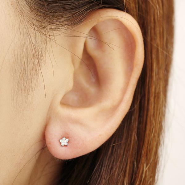 ピアス ダイヤモンドピアス ダイヤモンド 星 スター スタッドピアス pt900 プラチナ メンズ 送料無料 プレゼント ギフト ご褒美 自分買い puの画像