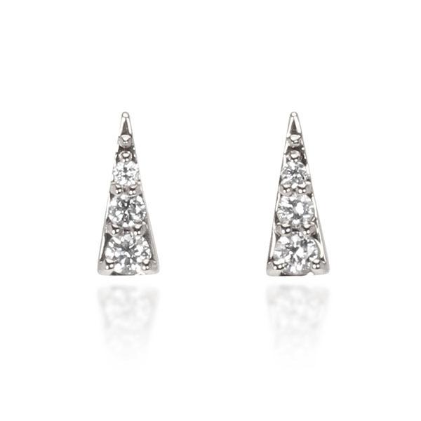 ピアス ダイヤモンドピアス ダイヤモンド スタッドピアス k18 18k 18金 ホワイトゴールド メンズ 送料無料 プレゼント ギフト ご褒美 自分買い puの画像