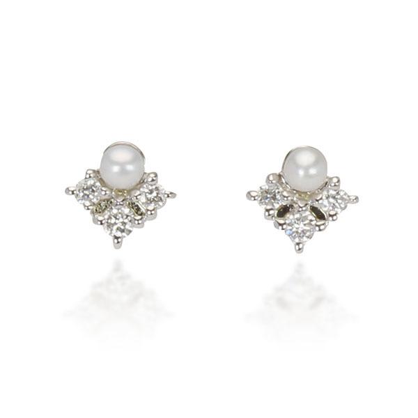 ピアス パールピアス パール 真珠 ダイヤモンド ダイヤピアス ダイヤ