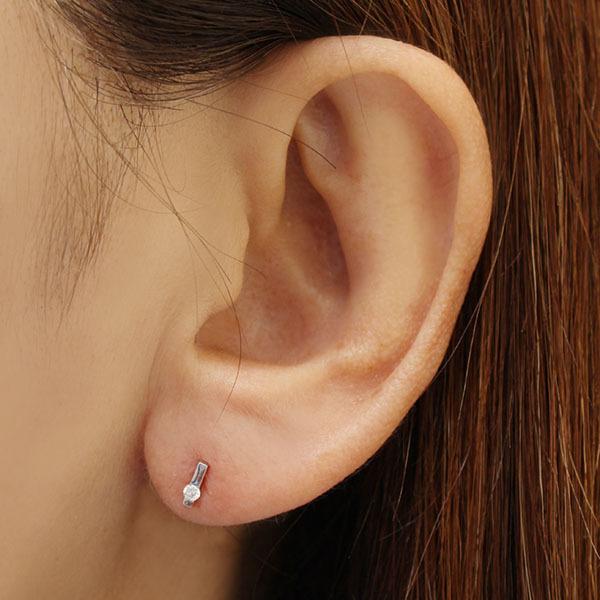 ピアス ダイヤモンドピアス ダイヤモンド バーピアス ダイヤピアス スタッドピアス pt900 プラチナ メンズ 送料無料 プレゼント ギフト ご褒美 自分買い puの画像