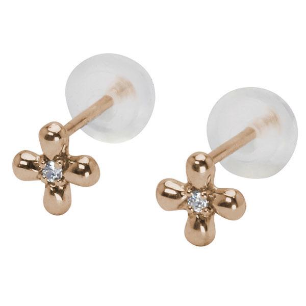 クロス ピアス ダイヤモンド ダイヤピアス クロスピアス