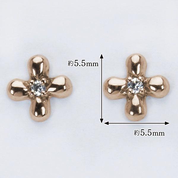 クロス ピアス ダイヤモンド ダイヤピアス クロスピアス スタッド