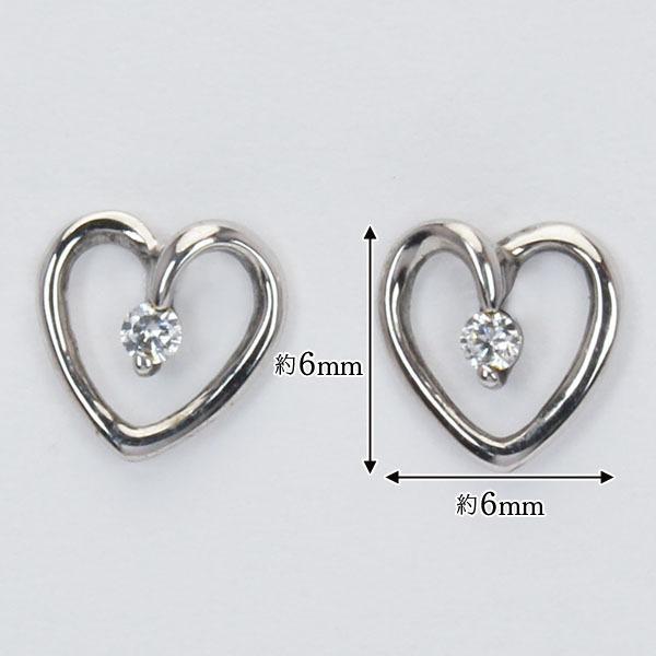 ハート ピアス ハートピアス ダイヤモンドピアス ダイヤピアス