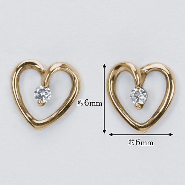 ハート ピアス ハートピアス ダイヤモンドピアス ダイヤピアス