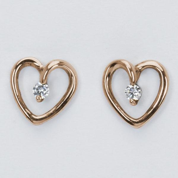ハート ピアス ハートピアス ダイヤモンドピアス ダイヤピアス