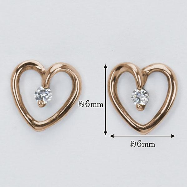ハート ピアス ハートピアス ダイヤモンドピアス ダイヤピアス