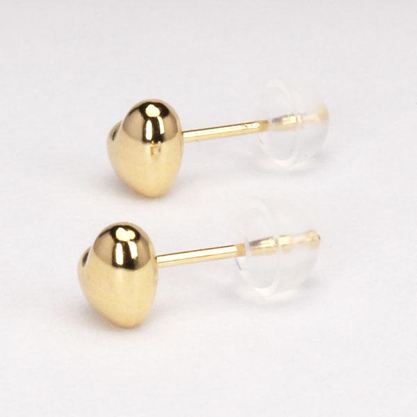 ピアス ハートピアス ゴールドピアス スタッドピアス 18金 k18 18k