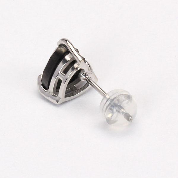 天然 ブラックダイヤモンド フープピアス バネ式 計0.26ct PT900 天然 ブラックダイヤモンド フープピアス バネ式 計0.26ct PT900