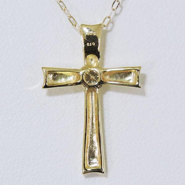 ペンダントネックレス 十字架 クロスデザイン ダイヤモンド k18 イエローゴールド メンズ 人気 プレゼント ギフト ご褒美 自分買い pu | ブランド登録なし | 05