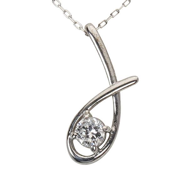 ダイヤモンド ネックレス ダイヤ ダイヤネックレス 一粒 18金 k18 18k ホワイトゴールド メンズ 送料無料 4月誕生石 プレゼント 自分買い puの画像