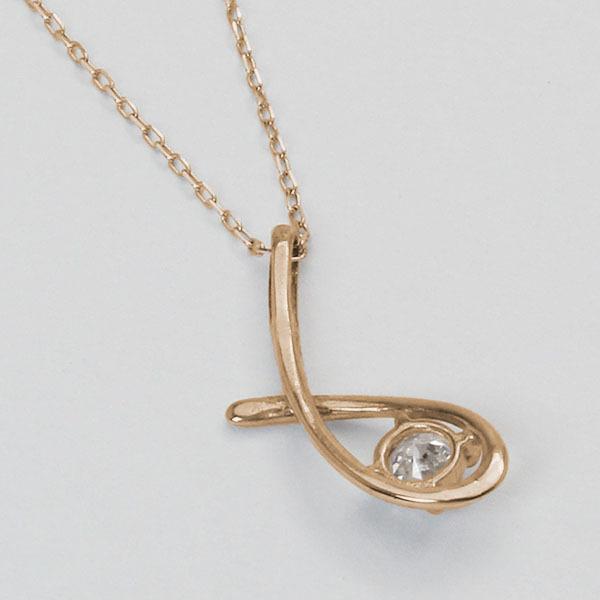 ダイヤモンド ネックレス ダイヤ ダイヤネックレス 一粒 18金 k18 18k ピンクゴールド メンズ 送料無料 4月誕生石 プレゼント 自分買い puの画像