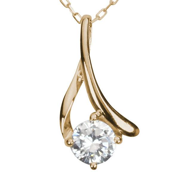 ダイヤモンド ネックレス ダイヤ ダイヤネックレス 一粒 18金 k18 18k イエローゴールド メンズ 送料無料 4月誕生石 プレゼント 自分買い puの画像