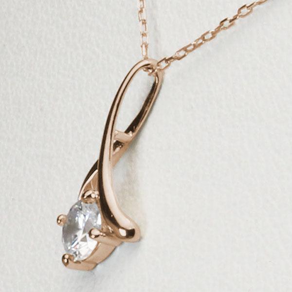 ダイヤモンド ネックレス ダイヤ ダイヤネックレス 一粒 18金 k18 18k ピンクゴールド メンズ 送料無料 4月誕生石 プレゼント 自分買い puの画像