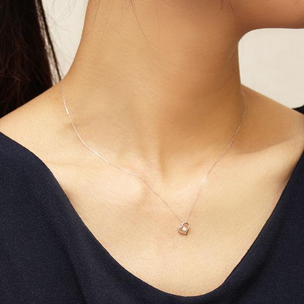 ダイヤモンド ハート ネックレス ハートネックレス 一粒 ダイヤ k18
