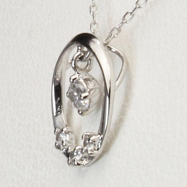 ダイヤモンドネックレス ダイヤモンド ネックレス ダイヤ ダイヤネックレス k18 18k 18金 ホワイトゴールド メンズ 送料無料 4月誕生石 プレゼント puの画像