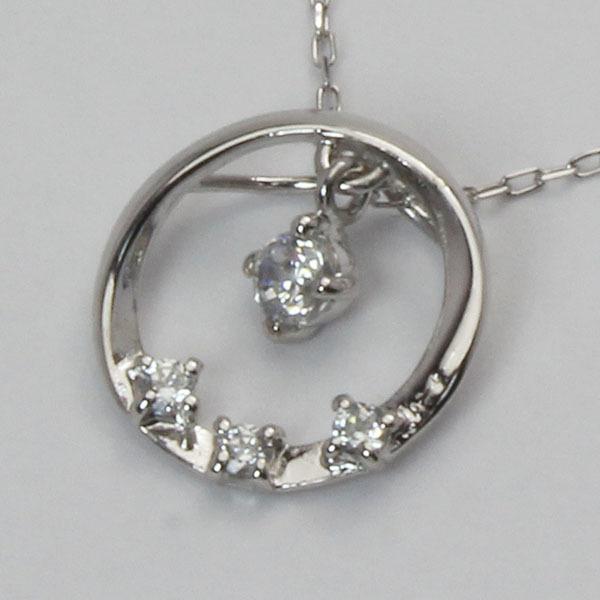 ダイヤモンドネックレス ダイヤモンド ネックレス ダイヤ ダイヤネックレス k18 18k 18金 ホワイトゴールド メンズ 送料無料 4月誕生石 プレゼント puの画像