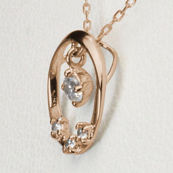 ダイヤモンドネックレス ダイヤモンド ネックレス ダイヤ ダイヤネックレス k18 18k 18金 ピンクゴールド メンズ 送料無料 4月誕生石 プレゼント 自分買い puの画像