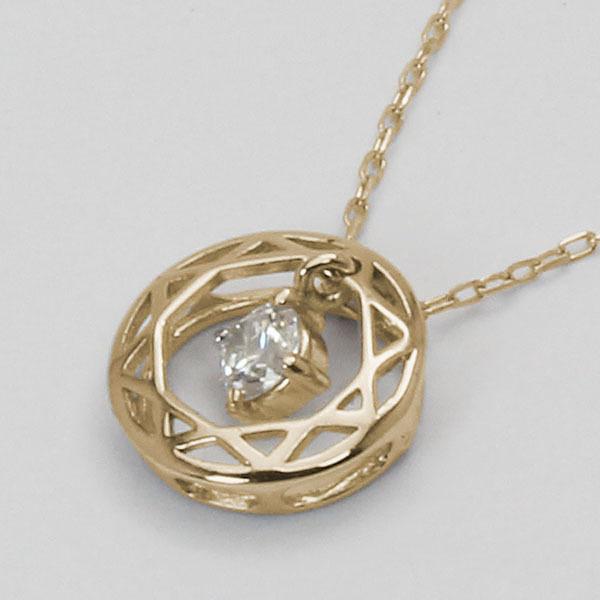 ダイヤモンドネックレス ダイヤモンド ネックレス ダイヤ ダイヤネックレス k18 18k 18金 イエローゴールド メンズ 送料無料 4月誕生石 プレゼント puの画像