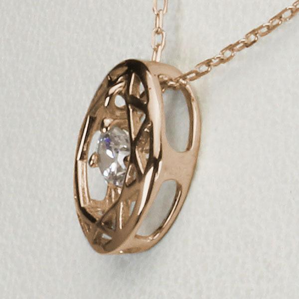 ダイヤモンドネックレス ダイヤモンド ネックレス ダイヤ ダイヤネックレス k18 18k 18金 ピンクゴールド メンズ 送料無料 4月誕生石 プレゼント 自分買い puの画像