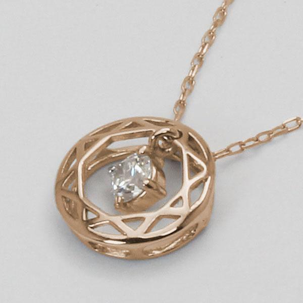 ダイヤモンドネックレス ダイヤモンド ネックレス ダイヤ ダイヤネックレス k18 18k 18金 ピンクゴールド メンズ 送料無料 4月誕生石 プレゼント 自分買い puの画像