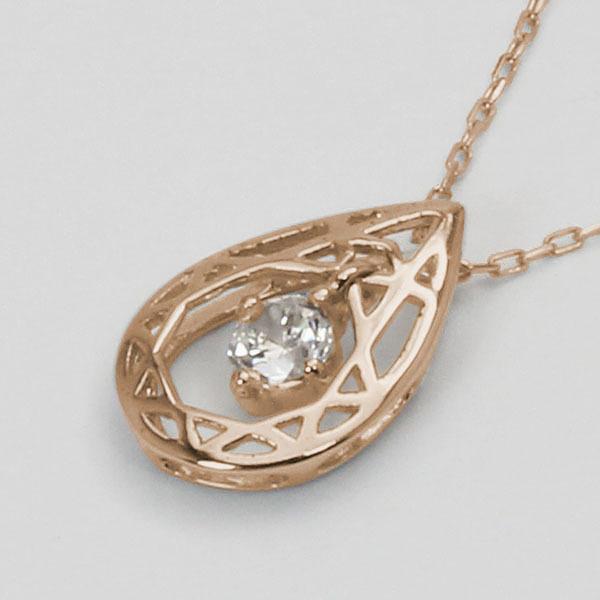ダイヤモンドネックレス ダイヤモンド ネックレス ダイヤ ダイヤネックレス k18 18k 18金 ピンクゴールド メンズ 送料無料 4月誕生石 プレゼント 自分買い puの画像