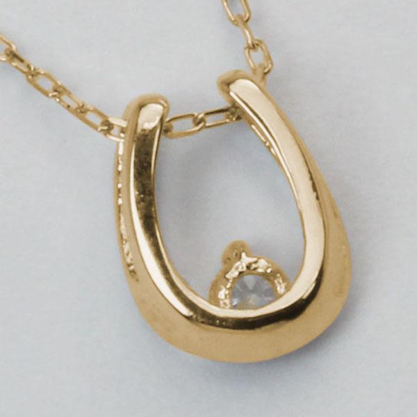 ダイヤモンド ホースシュー 馬蹄 ネックレス ホースシューネックレス