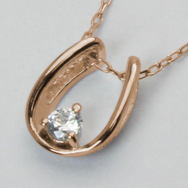 ダイヤモンド ホースシュー 馬蹄 ネックレス ホースシューネックレス