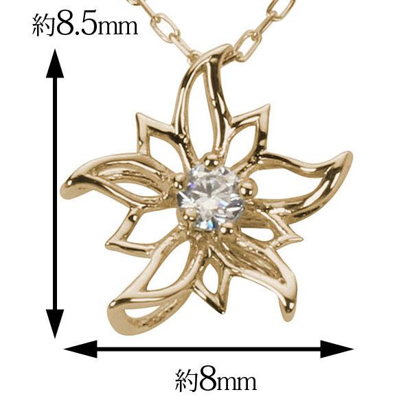 ダイヤモンド ネックレス ダイヤネックレス ダイヤ 花 フラワー k10 