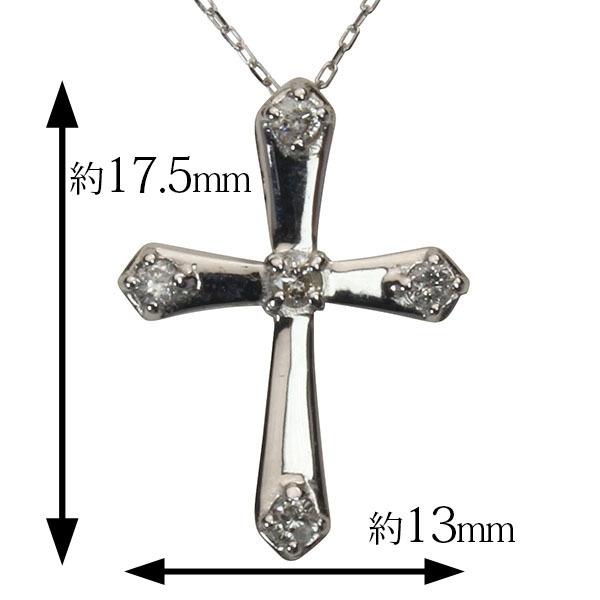 十字架　ダイヤ　10K ダイヤモンド クロス ネックレス ペンダント 天然ダイヤモンド