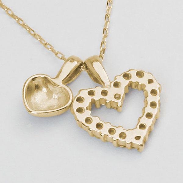 K18ゴールド ハートダイヤペンダントネックレス 送料無料・消費税込】18金/K18 GOLD/ゴールド ハート/ラブ
