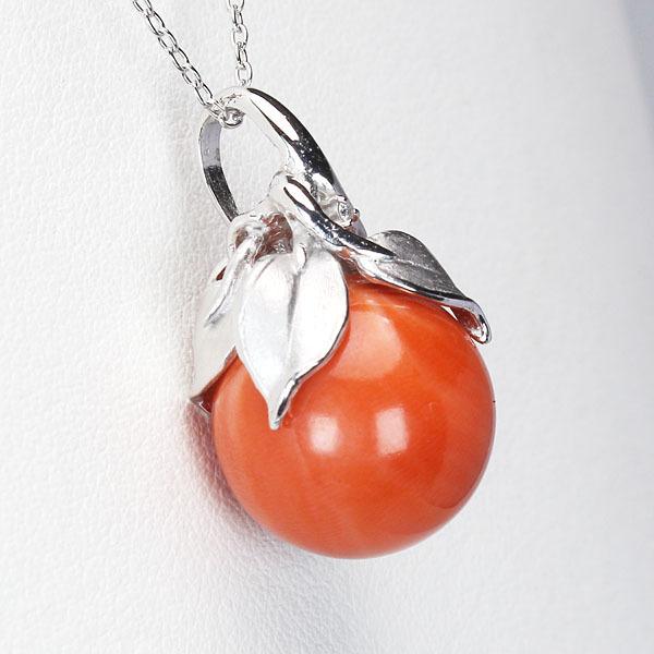 新品、未使用珊瑚&18金ネックレス ネックレス メンズ 珊瑚 k18 18金 ホワイトゴールド 桃珊瑚 さんご