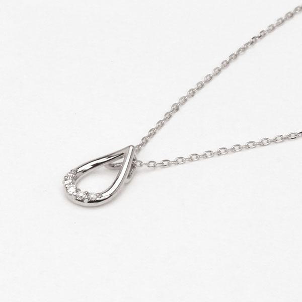 ネックレス ダイヤモンド ホワイトゴールド k18 18k 18金 プチネックレス ダイヤ ペンダント メンズ 送料無料 ラッピング無料 プレゼント ギフト 自分買い puの画像