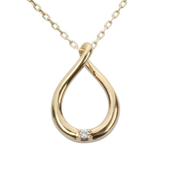 ネックレス ダイヤモンド イエローゴールド k10 10k 10金 プチ  