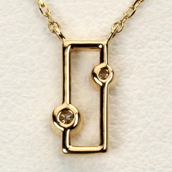 ダイヤモンド ネックレス ダイヤネックレス ダイヤ ペンダントトップ k18 18k 18金 イエローゴールド 送料無料 メンズ カジュアル プレゼント 自分買い puの画像