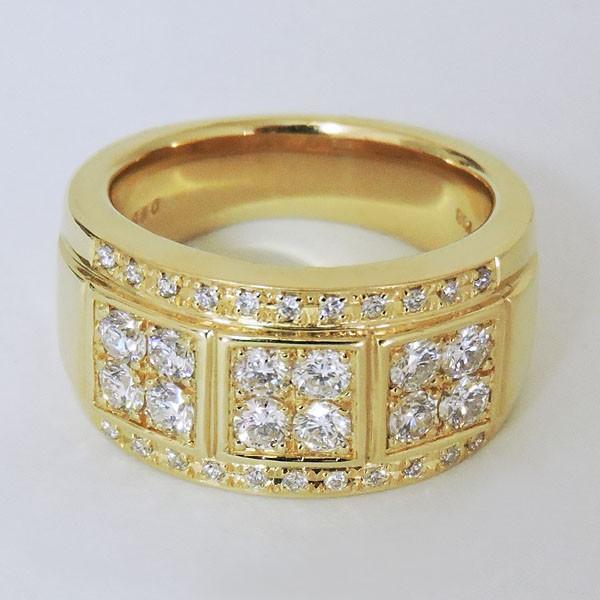 最終値下　K18 イエローゴールド パヴェダイヤモンド ８号サイズ リング フラットバンド パヴェ ダイヤモンド k18 イエローゴールド