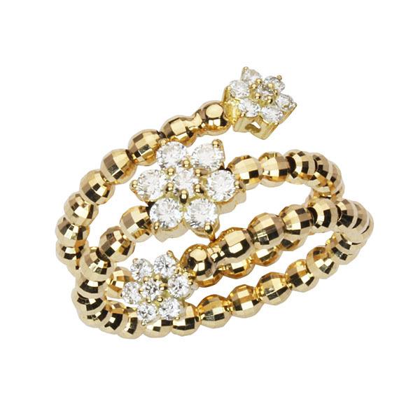 ダイヤモンド リング 形状記憶 ダイヤリング メンズ フリーサイズ k18