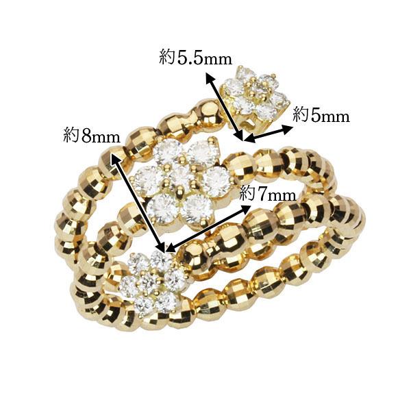 形状記憶 18K ダイヤ リング 指輪 ダイヤモンド リング 形状記憶 ダイヤリング メンズ フリーサイズ k18