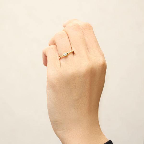 ダイヤモンド リング 形状記憶 ダイヤリング メンズ フリーサイズ k18