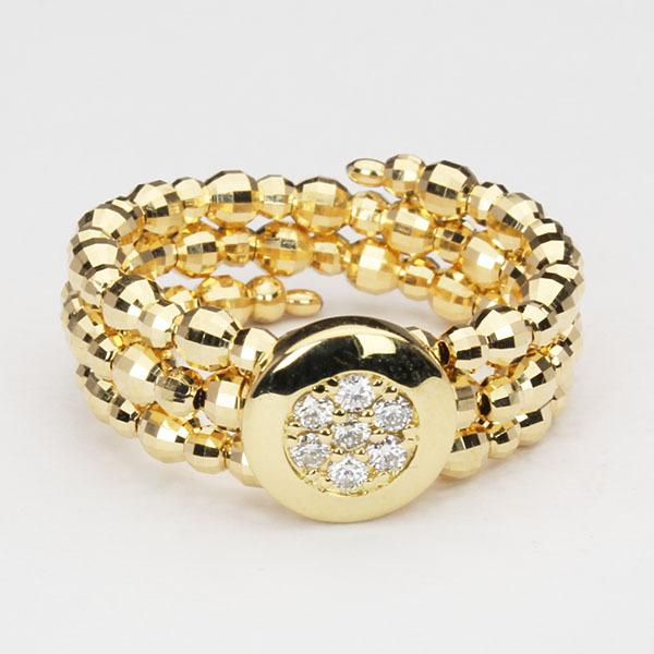 ダイヤモンド リング 形状記憶 ダイヤリング メンズ フリーサイズ k18