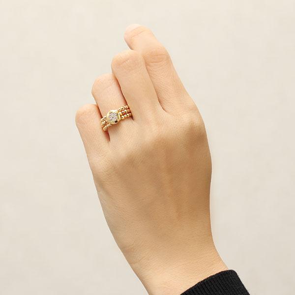 ダイヤモンド リング 形状記憶 ダイヤリング メンズ フリーサイズ k18