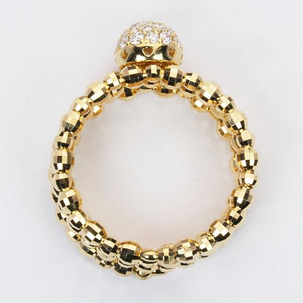 形状記憶 18K ダイヤ リング 指輪 ダイヤモンド リング 形状記憶 ダイヤリング メンズ フリーサイズ k18