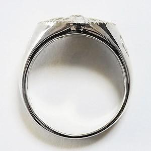 メンズリング ダイヤモンドリング 太陽モチーフ 指輪 印台リング 太陽