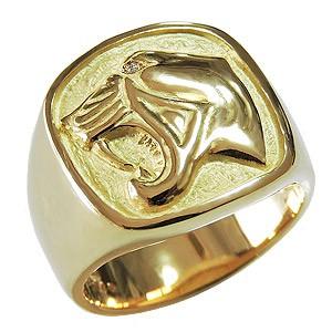 k18パンサーリングゴールド アクセサリー刻 印あり メンズリング ジャガーリング 一粒ダイヤ ダイヤモンド 印台リング 豹