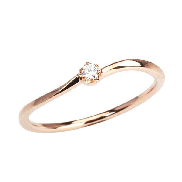 ピンクゴールド 指輪 ダイヤモンド リング メンズ k18 18k 18金 ダイヤ