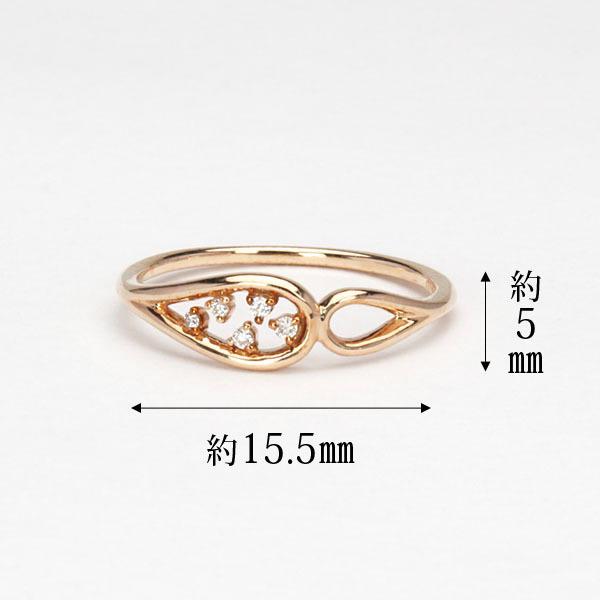 ピンクゴールド 指輪 ダイヤモンド リング メンズ k10 10k 10金 ダイヤ 送料無料 ジュエリー カジュアル プレゼント ギフト ご褒美 自分買い puの画像